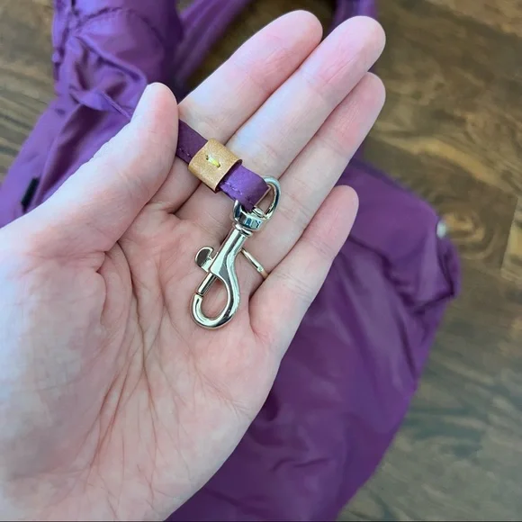 MZ Wallace Purple and Gold Quilted Tote Bag - Picture 14 of 16